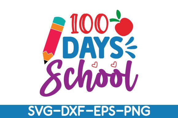 100 Days School SVG: A Versatile Graphic for Crafts and Commercial Use