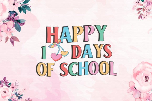 Happy 100 Days of School SVG Sublimation for Crafts and Graphics