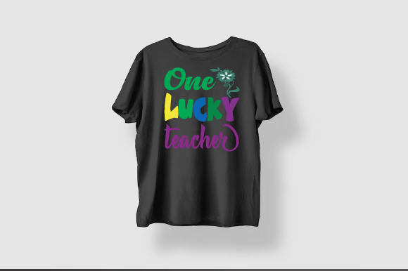 One Lucky Teacher SVG Design Graphic for Crafts and Graphics