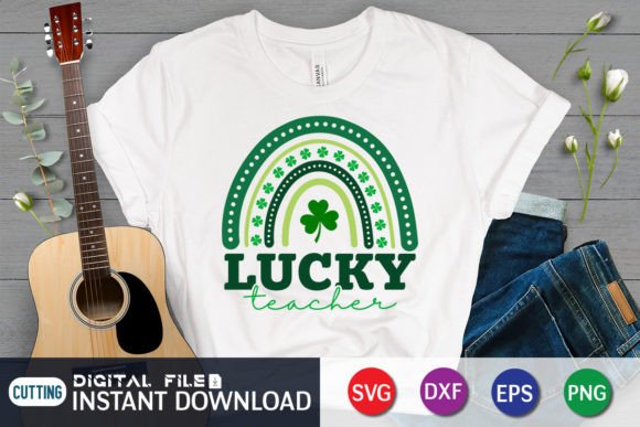 Retro Lucky Teacher SVG: A Vibrant Graphic Design Asset for Crafts and Creative Projects